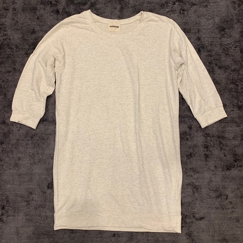 Monrow Sweatshirt Dress Grey